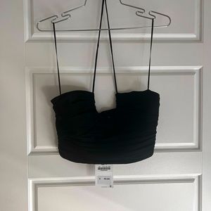 ZARA black crop top